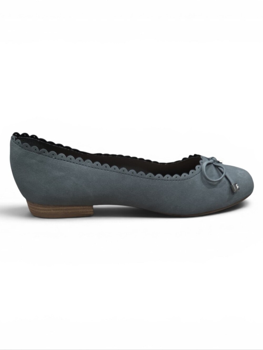 New In Box! Nautica Grey Scalloped Bow Ballet Flat Size 9